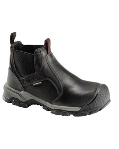 FSIA7341-8W image(0) - Avenger Work Boots Ripsaw Romeo Series - Men's Mid-Top Slip-On Boots - Aluminum Toe - IC|EH|SR|PR - Black/Black - Size: 8W