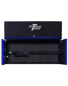 Extreme Tools RX Series Professional 55"W x 25"D Extreme Power Workstation&reg; Hutch Black, Blue Drawer Pulls