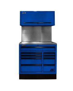 Homak Manufacturing 41 in. Centralized Tool Storage(CTS) Set includes Roller Cabinet,Canopy,Support Beams,Base Guard, Stainless Steel Top, Leg Levelers, and Tool Board Back Splash