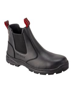 FSIA8050-7.5M image(0) - Avenger Work Boots - Builder Series - Women's Mid Top Work Boot - Steel Toe - ST | EH | SR - Black - Size: 7.5M