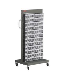 LDS1010542 image(0) - ShopSol Mobile Parts Cart - Flip Out Bin, 96 Bins