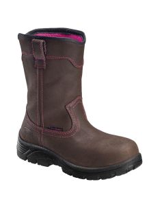 FSIA7146-6.5W image(0) - Avenger Work Boots - Framer Wellington Series - Women's Mid-Calf Slip-On Work Boots - Composite Toe - IC|EH|SR - Brown/Black - Size: 6'5W