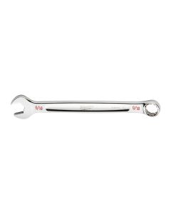 MLW45-96-9418 image(0) - Milwaukee Tool 9/16" SAE Combination Wrench, 12-Point, Steel, Chrome, Ergonomic, I-Beam Handle