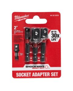 MLW48-32-5033 image(7) - Milwaukee Tool SHOCKWAVE 3PC ImpactSocket Adapter Set