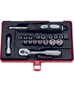 KKN2275 image(0) - Ko-ken USA 2275 1/4 Sq. Dr. Socket set   6 point   19 pieces