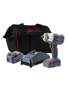 Ingersoll Rand 20V Mid-torque 1/2" Cordless Impact Wrench Kit, 550 ft-lbs Nut-busting Torque, 2 Batteries and Charger