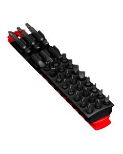ERN5750 image(0) - 8" 30 Tool Magnetic Bit Buddy - Red/Black