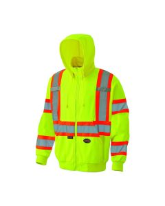 SRWV1060560U-L image(0) - Pioneer Pioneer - Hoodie - Hi-Viz Micro Fleece Zip Style - Hi-Viz Yellow/Green - Size Large