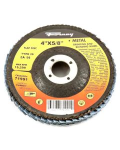 Forney Industries Flap Disc, Type 29, 4 in x 5/8 in, ZA36 5 PK