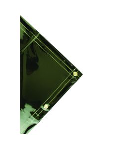 SRW36283 image(0) - Wilson by Jackson Safety - Transparent Welding Curtain - 6' x 10' - Weight (per sq. yd.) 13 oz - Thickness 0.014" - Green - Amp Usage Medium/High