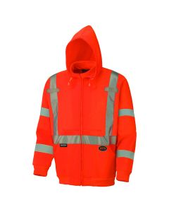 SRWV1060351U-L image(0) - Pioneer Pioneer - Hoodie - Hi-Viz Polyester Fleece - Hi-Viz Orange - Size Large