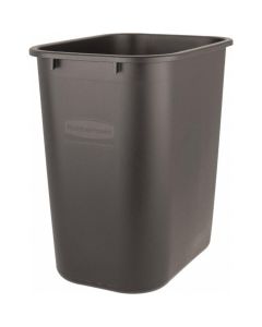 MRO89856850 image(0) - Msc Industrial Supply 28 Qt Black Rectangle Trash Can