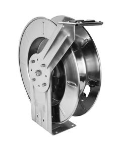 MIL2752-5038SS image(0) - Stainless Steel Hose Reel w/ 3/8" dia x 50' of ULR hose w/ 3/8" fittings
