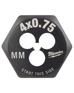 MLW49-57-5320 image(0) - Milwaukee Tool M4-0.75 mm 1-Inch Hex Threading Die
