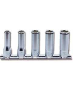 KKNRS3350M-5 image(0) - Ko-ken USA 3/8 Sq. Dr. Deep NUT GRIP&Acirc;&reg; Socket Set  8mm-14mm - 5 pieces