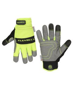 Flexzilla&reg; High Dexterity Winter Multipurpose Gloves, 3M&trade; Thinsulate&trade; Liner 70g , Synthetic Leather, Gray/Black/ZillaGreen&trade;, L