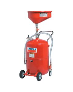 Pressurized Used Oil Steel Evacuation Drain - 20 Gallon Capacity, Red