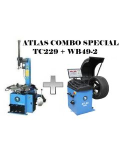 ATETCWB-COMBO6-FPD image(0) - Atlas Automotive Equipment Atlas Equipment TC229 Rim Clamp Tire Changer + WB49-2 Wheel Balancer Combo Package