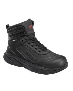 Avenger Work Boots - K4 Series - Men's Mid Top Tactical Shoe - Aluminum Toe - AT |EH |SR - Black - Size: 9.5W