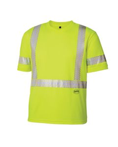 SRWV1052160U-4XL image(0) - Pioneer Pioneer - Birdseye Safety Cool Pass T-Shirt - Hi-Viz Yellow/Green - Size 4XL