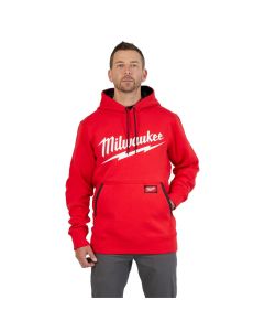 MLW352R-2X image(1) - Milwaukee Tool Midweight Pullover Hoodie - Logo Red 2X