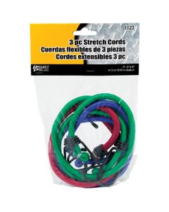 WLM1123 image(0) - Wilmar Corp. / Performance Tool 3pc Stretch Cords (18" 24" 36"
