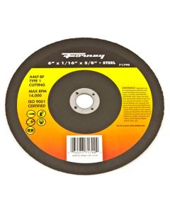 FOR71799-5 image(0) - Forney Industries Cut-Off Wheel, Metal, Type 1, 6 in x 1/16 in x 5/8 in 5 PK