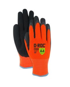 MGLHV550W-11 image(0) - Magid Glove & Safety D-ROC HV550W Waterproof Thermal Coated Work Glove - Cut Level A4, Size 11, 2XL (1 Pair)