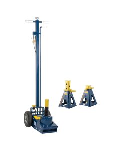 Omega 25 ton axle jack with 25 ton jack stands