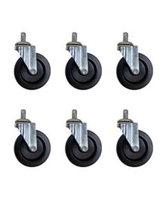 LDS (ShopSol) 3&rdquo; Push-in Type Casters for ShopSol; Set of 6; Replacement