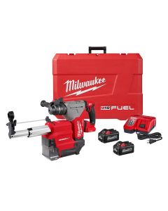 MLW2915-22DE image(0) - Milwaukee Tool M18 FUEL 1-1/8" SDS Plus Rotary Hammer w/ ONE-KEY & HAMMERVAC Dedicated Dust Extractor Kit