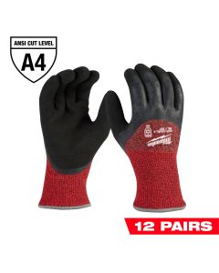 MLW48-73-7943B image(0) - Milwaukee Tool 12-Pack Cut Level 4 Winter Dipped Gloves - XL