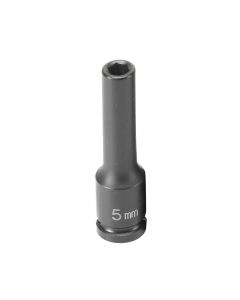 Grey Pneumatic SOC 5MM 1/4D IMP MAG 6PT DP BLK