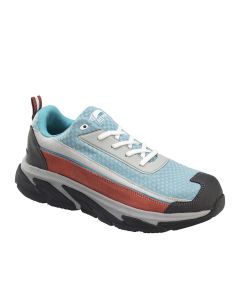 FSIA670-6.5M image(0) - Avenger Work Boots - Electra Series - Women's Low Top Athletic Shoe - Aluminum Toe - AT | SD | SR - Grey | Turquoise - Size: 6.5M