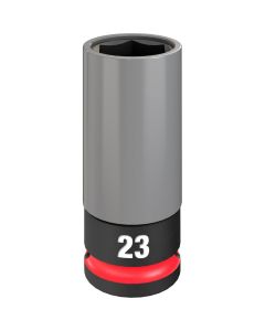 MLW49-66-7808 image(0) - Milwaukee Tool SHOCKWAVE Impact Duty 1/2 Drive 23MM Metric Lug Nut Wheel Socket