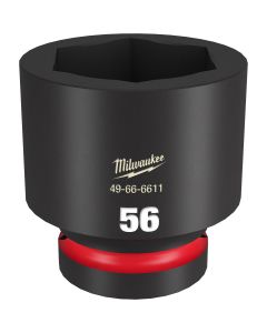 MLW49-66-6611 image(0) - Milwaukee Tool SHOCKWAVE Impact Duty 1"Drive 56MM Standard 6 Point Socket