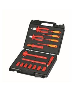 17-Piece Tool Kit with Insulated Tools for Working