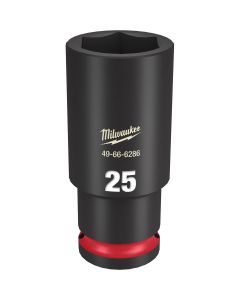 MLW49-66-6286 image(0) - Milwaukee Tool SHOCKWAVE Impact Duty  1/2"Drive 25MM Deep 6 Point Socket