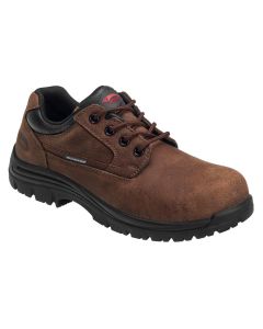 Avenger Work Boots Foreman Oxford Series - Men's Mid Top Slip-On Boots - Composite Toe - IC|EH|SR - Brown/Black - Size: 7.5W