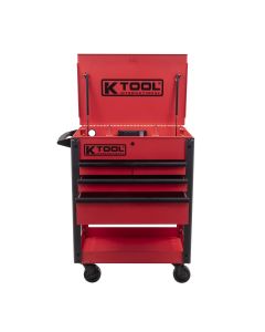 KTI75119 image(0) - K Tool International 35" Premium 4 Drawer 500 lb. Service Cart (Matte Red)