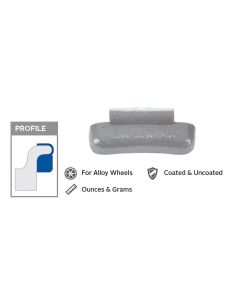 PWWMC175N-4 image(0) - Wegmann Automotive 1.75 oz Lead Coated Clip-on MCN Yellow Series Wheel Weight (4 Boxes of 25)