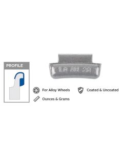 PWWAW200N image(0) - Wegmann Automotive 2 oz Lead Coated Clip-on AWN Red Series Wheel Weight (Box of 25)