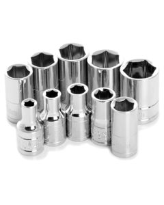 WLMW36202 image(0) - Wilmar Corp. / Performance Tool 10 Pc 1/4" Dr 6pt MM Skt Set