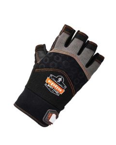 ERG17695 image(0) - Ergodyne 900 XL Black Half-Finger Impact Gloves