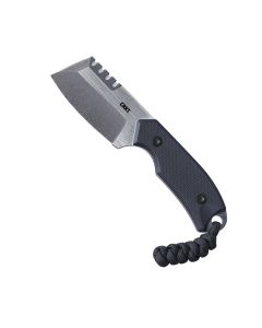 CRK4036 image(0) - CRKT (Columbia River Knife) Razel Compact Fixed Blade Knife: Everyday Carry Plain Edge, D2 Blade Steel with Veff Flat Top Serrations, G10 Handle w/Pocket Carry Sheath