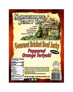 THS610079-544284 image(0) - Smokehouse Jerky Peppered Orange Teriyaki Brisket Beef Jerky - GLUTEN FREE 3oz
