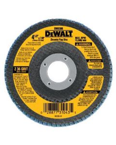 DWTDW8312 image(0) - DeWalt 4.5"60gt Zirc T29 Flap Disc
