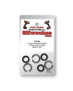 JSCMCT50010 image(0) - JUST CLIPS 1/2" FRICTION RINGS & O-RINGS FOR MILWAUKEE TOOLS - 10 PACK