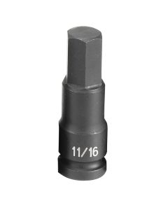 GRE2922F image(0) - Grey Pneumatic SOC 11/16 1/2D IMP HEX