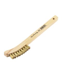 FOR70491 image(0) - Scratch Brush with Curved Handle, Brass, 2 x 9 Rows